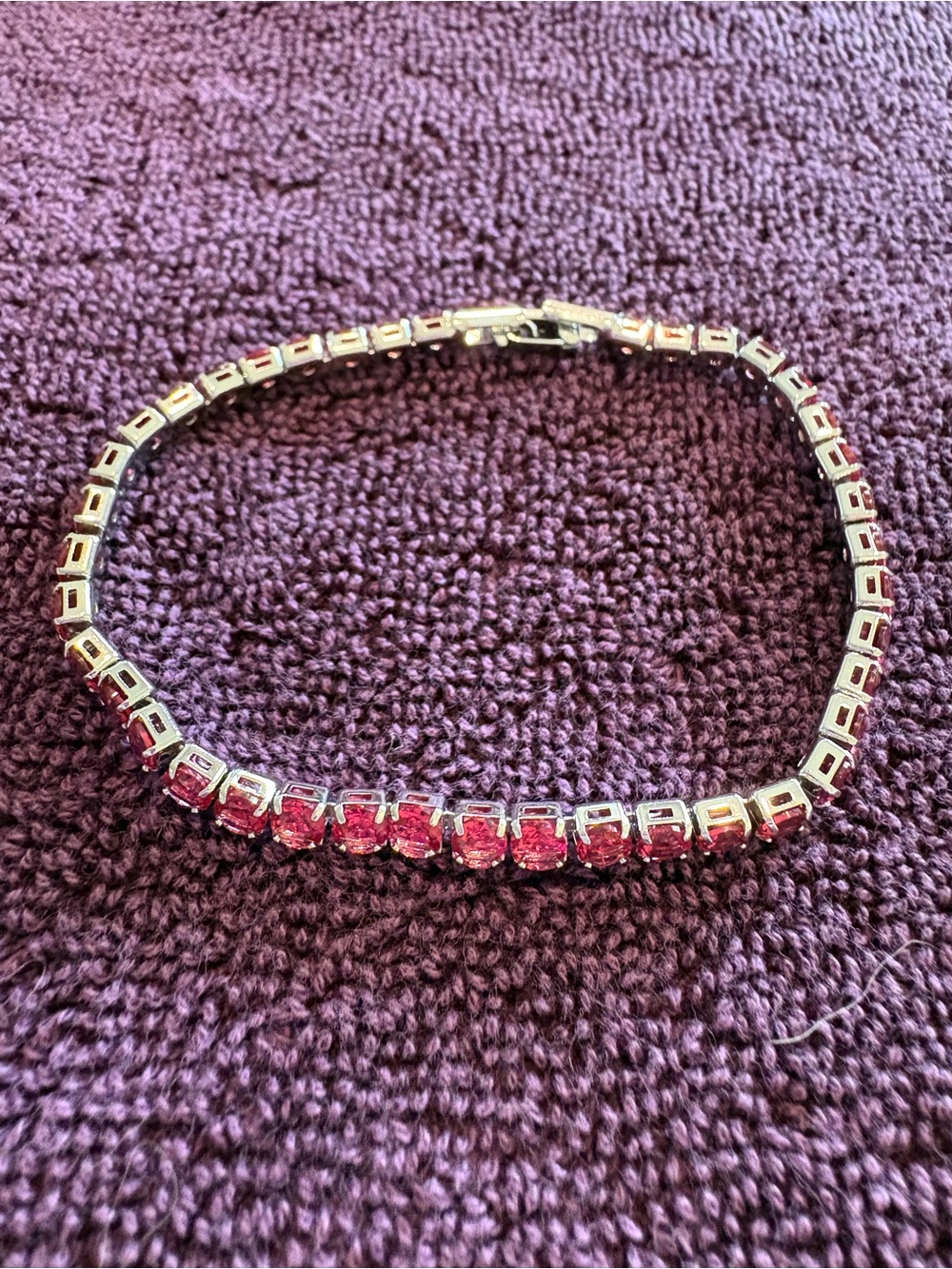 Pink Crystal Tennis Bracelet - Women's Jewelry